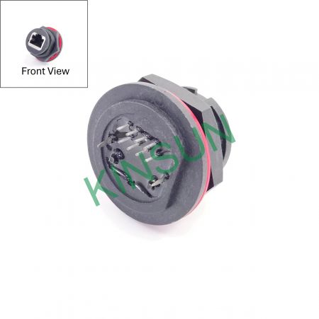 שקע RJ45 עם נעילה מהירה בייבוא עם DIP מבט אחורי